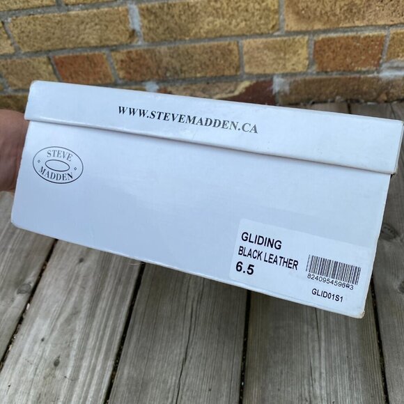 Vintage Steve Madden TATEE Black Block Heel Ankle Booties Size 6.5 - Picture 4 of 14